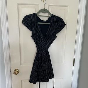 brandy melville black wrap dress